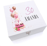 ukgiftstoreonline Personalised30th Birthday Gifts For Her Keepsake Large Wooden Box