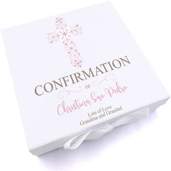 ukgiftstoreonline Personalised Confirmation Ornate Cross Keepsake Memory Box