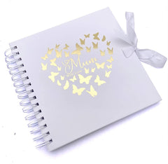Mum Verse White Scrapbook, Guest Book Or Photo Album with Gold Script