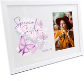 Personalised Special Sister Pink & Purple Butterfly Gift Photo Frame
