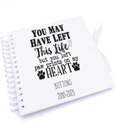 Personalised You left paw prints on my hearts Scrapbook Photo album