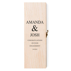 Personalised Engagement Wine or Champagne Box Gift