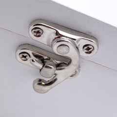 ukgiftstoreonline Personalised 50th Birthday Gift for Him Keepsake Large Wooden Box Gold Wreath Design