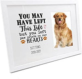 Personalised You left paw prints on our hearts photo frame