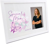 Personalised Special Mum Pink and Purple Butterfly Gift Photo Frame