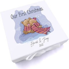 ukgiftstoreonline Personalised Our First Christmas Keepsake Memory Box Gift