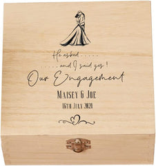 Personalised Engagement Keepsake Memory Box Gift