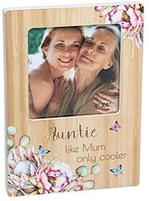 Joe Davies Auntie Gift - Colourful Butterfly wooden Photo Frame with sentiment