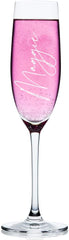 ukgiftstoreonline Personalised Champagne Flute Prosecco Glass Any Name Script Font