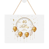 ukgiftstoreonline Personalised 40th Birthday Plaque Gift With Balloons