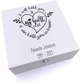 ukgiftstoreonline Personalised I will hold you in my heart Memorial Remembrance Keepsake Wooden Box