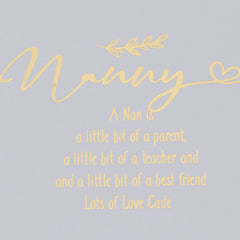 ukgiftstoreonline Personalised Nanny White Gift Box With Sentiment
