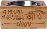 Personalised Cat feeding Bowl or Water Bowl A House is not a Home Quote