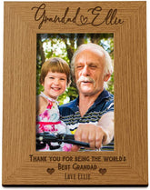 Personalised Best Grandad With Name Portrait Photo Frame Gift