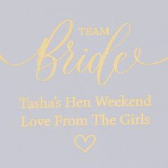 ukgiftstoreonline Personalised Team Bride Hen Night White Gift Box With Sentiment