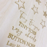 ukgiftstoreonline Personalised New Baby Large Scrapbook Photo Album Tiny Fingers Verse