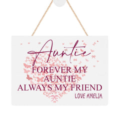 ukgiftstoreonline Personalised Auntie Sentiment Keepsake Plaque Gift