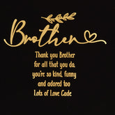 ukgiftstoreonline Personalised Brother Black Gift Box With Gold Leaf