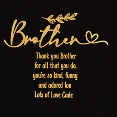 ukgiftstoreonline Personalised Brother Black Gift Box With Gold Leaf