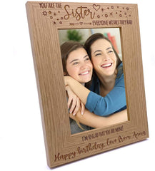 ukgiftstoreonline You are the Sister Photo Frame Gift Portrait Oak Wood Finish