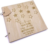 ukgiftstoreonline Personalised New Baby Large Scrapbook Photo Album Tiny Fingers Verse