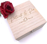 ukgiftstoreonline Personalised Love Couple Wedding Anniversary or Engagement Box Gift