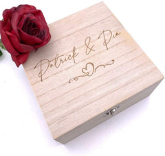 ukgiftstoreonline Personalised Love Couple Wedding Anniversary or Engagement Box Gift