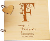 Personalised Natural Floral Alphabet and Sentiment Scrapbook or Album