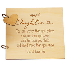 Personalised Daughter Sentiment Scrapbook or Photo Album Gift