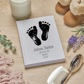 Personalised Baby Record Book Keepsake Milestone Journal Footprint