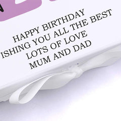 ukgiftstoreonline Personalised Birthday Gift Keepsake Memory Box Any Age Name and Sentiment