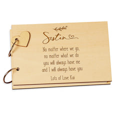 Personalised Sister Sentiment Scrap Book Guest Book Or Mini Album