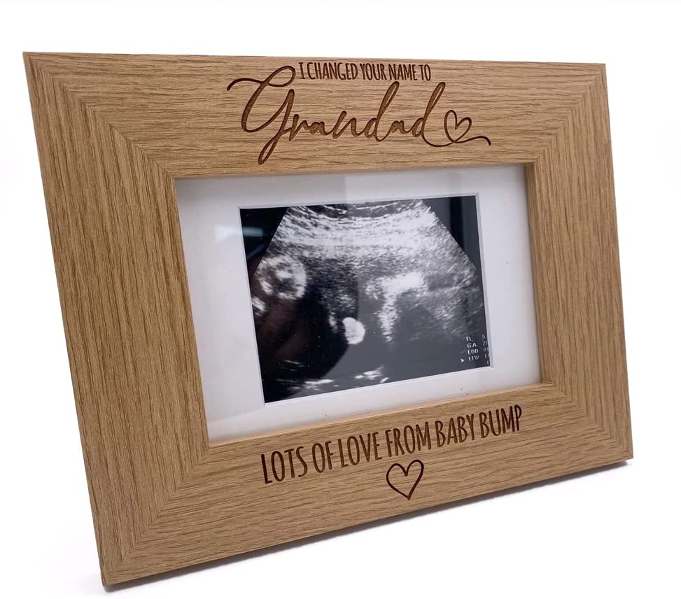 I Changed Your Name To Grandad Baby Scan Announcement Photo Frame Photo Frame ukgiftstoreonline