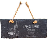 ukgiftstoreonline Personalised Christening Slate Stone Plaque Gift