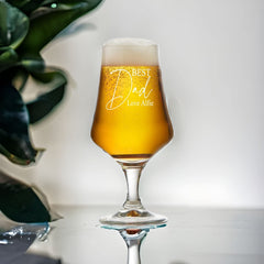 ukgiftstoreonline Personalised Best Dad Craft Beer Glass Gift for Any Occasion