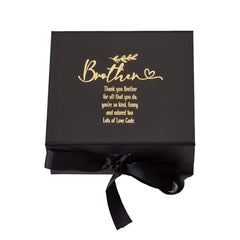 ukgiftstoreonline Personalised Brother Black Gift Box With Gold Leaf