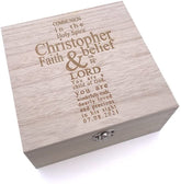 Personalised Communion Keepsake Wooden Memory Box Gift