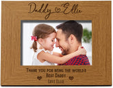 Personalised Best Daddy With Name Landscape Photo Frame Gift