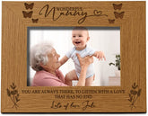 Personalised Wonderful Nanny Engraved Wooden Photo Frame Gift