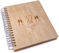 Personalised Any Anniversary Wooden Photo Album Gift 1st 5th 10th 25th 30th 40th 50th 60th