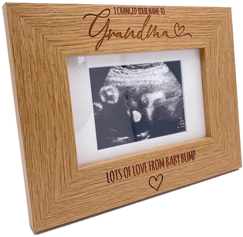 I Changed Your Name To Grandma Baby Scan Announcement Photo Frame Photo Frame ukgiftstoreonline