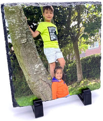 ukgiftstoreonline Personalised Matte Rock Slate Any Photo Square Gift