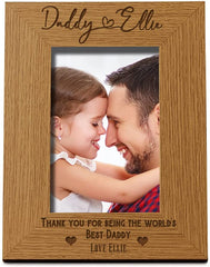 Personalised Best Daddy With Name Portrait Photo Frame Gift