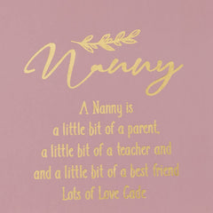 ukgiftstoreonline Personalised Nanny Pink Gift Box With Sentiment