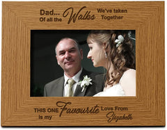 Personalised Father Of The Bride Photo Frame Gift Landscape