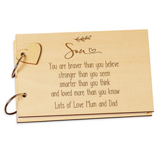 Personalised Son Sentiment Scrap Book Guest Book Or Mini Album