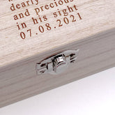 Personalised Christening Keepsake Wooden Memory Box Gift