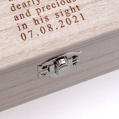 Personalised Christening Keepsake Wooden Memory Box Gift