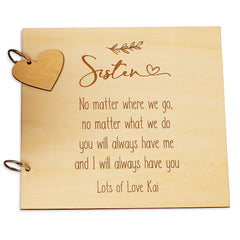 Personalised Sister Sentiment Scrapbook or Album