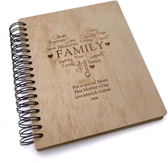 Personalised Large Engraved Wooden Family Photo Album Gift